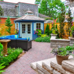 Contemporary,With,Traditional,Elements,,This,Beautiful,Small,Urban,Backyard,Garden